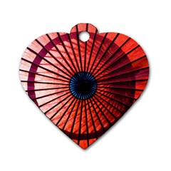 Red Umbrella Dog Tag Heart (two Sides) by Pakrebo