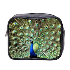 Blue And Green Peacock Mini Toiletries Bag (two Sides) by Pakrebo