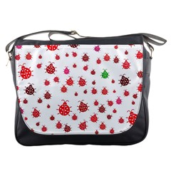 Beetle Animals Red Green Flying Messenger Bag by Alisyart