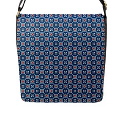 Geometric Tile Flap Closure Messenger Bag (l)