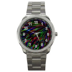 Explosion Fireworks Rainbow Sport Metal Watch