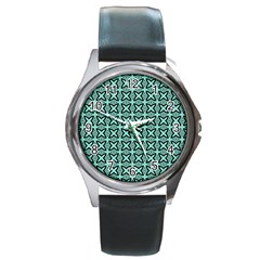 Texture Tissue Seamless Round Metal Watch by HermanTelo