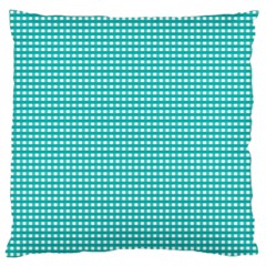 Gingham Plaid Fabric Pattern Green Large Cushion Case (two Sides) by HermanTelo
