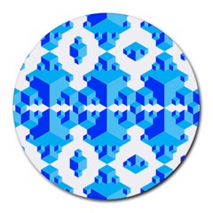 Cubes Abstract Wallpapers Round Mousepads