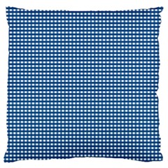 Gingham Plaid Fabric Pattern Blue Standard Flano Cushion Case (one Side)