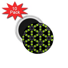 Backgrounds Green Grey Lines 1.75  Magnets (10 pack) 