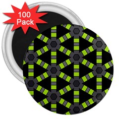 Backgrounds Green Grey Lines 3  Magnets (100 pack)