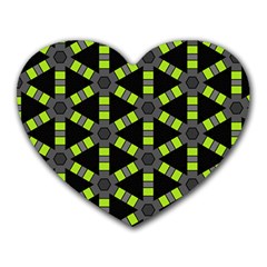 Backgrounds Green Grey Lines Heart Mousepads