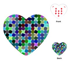 Geometric Background Colorful Playing Cards Single Design (heart) by HermanTelo