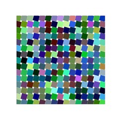 Geometric Background Colorful Small Satin Scarf (square) by HermanTelo