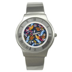 Colorful Birds In Nature Stainless Steel Watch by Sobalvarro