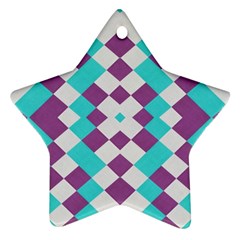 Texture Violet Star Ornament (two Sides)