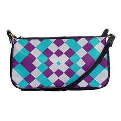 Texture Violet Shoulder Clutch Bag