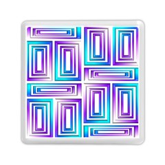 Geometric Metallic Aqua Purple Memory Card Reader (square) by HermanTelo