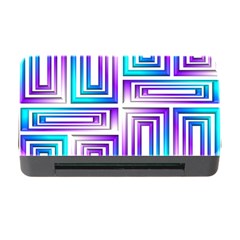 Geometric Metallic Aqua Purple Memory Card Reader With Cf by HermanTelo