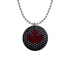 Canada Flag Hexagon 1  Button Necklace by HermanTelo