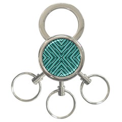 Fabric Sage Grey 3-ring Key Chain by HermanTelo