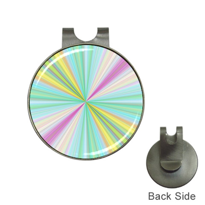 Background Burst Abstract Color Hat Clips with Golf Markers