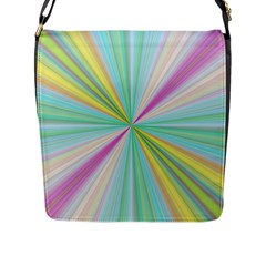 Background Burst Abstract Color Flap Closure Messenger Bag (l) by HermanTelo