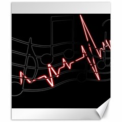 Music Wallpaper Heartbeat Melody Canvas 8  X 10  by HermanTelo