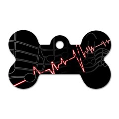 Music Wallpaper Heartbeat Melody Dog Tag Bone (two Sides) by HermanTelo