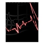 Music Wallpaper Heartbeat Melody Shower Curtain 60  x 72  (Medium)  60 x72  Curtain