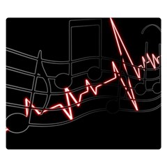 Music Wallpaper Heartbeat Melody Double Sided Flano Blanket (small)  by HermanTelo