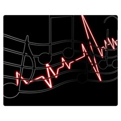 Music Wallpaper Heartbeat Melody Double Sided Flano Blanket (medium)  by HermanTelo