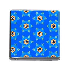 Pattern Backgrounds Blue Star Memory Card Reader (square 5 Slot) by HermanTelo