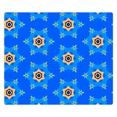 Pattern Backgrounds Blue Star Double Sided Flano Blanket (small)  by HermanTelo