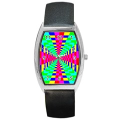 Maze Rainbow Vortex Barrel Style Metal Watch by HermanTelo
