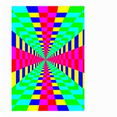Maze Rainbow Vortex Small Garden Flag (two Sides) by HermanTelo