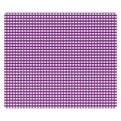 Gingham Plaid Fabric Pattern Purple Double Sided Flano Blanket (small) 