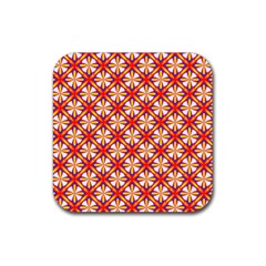 Hexagon Polygon Colorful Prismatic Rubber Coaster (square)  by HermanTelo