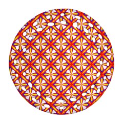 Hexagon Polygon Colorful Prismatic Ornament (round Filigree) by HermanTelo