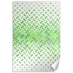 Green Pattern Curved Puzzle Canvas 24  X 36  by HermanTelo