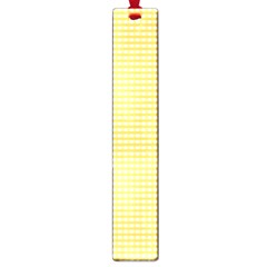 Gingham Plaid Fabric Pattern Yellow Large Book Marks