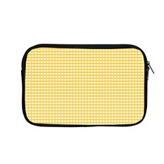 Gingham Plaid Fabric Pattern Yellow Apple Macbook Pro 13  Zipper Case by HermanTelo