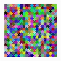 Jigsaw Puzzle Background Chromatic Medium Glasses Cloth by HermanTelo