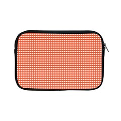 Gingham Plaid Fabric Pattern Red Apple Ipad Mini Zipper Cases