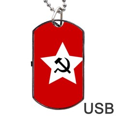 Flag Of Chinese Workers  And Peasants  Red Army, 1928-1937 Dog Tag Usb Flash (one Side) by abbeyz71