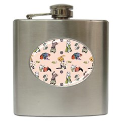 Funny Cats Hip Flask (6 Oz) by Sobalvarro