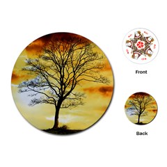 Branches Dawn Dusk Fall Playing Cards Single Design (round) by Pakrebo