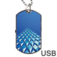 Art Building Pattern Abstract Dog Tag Usb Flash (two Sides) by Pakrebo