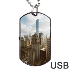 Architectural Design Architecture Buildings City Dog Tag Usb Flash (two Sides) by Pakrebo