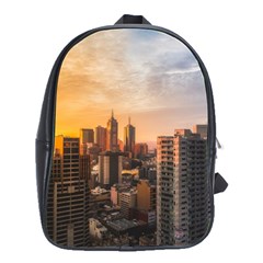 View Of High Rise Buildings During Day Time School Bag (large) by Pakrebo