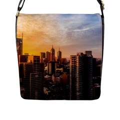 View Of High Rise Buildings During Day Time Flap Closure Messenger Bag (l) by Pakrebo