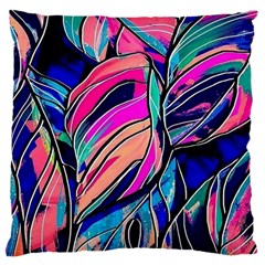 Tropical Leaves Resize 2000x2000 Same A3580b Large Cushion Case (one Side) by Sobalvarro