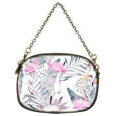 Tropical Flamingos Chain Purse (two Sides) by Sobalvarro
