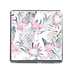 Tropical Flamingos Memory Card Reader (square 5 Slot) by Sobalvarro